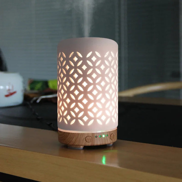 ZenLight - Stijlvolle Keramische Diffuser met LED Sfeerverlichting
