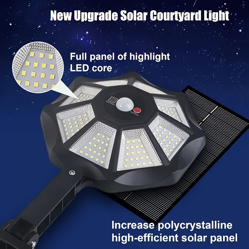 BrightBeam - Krachtige 168 LED Solarlamp met Bewegingssensor en Wandmontage