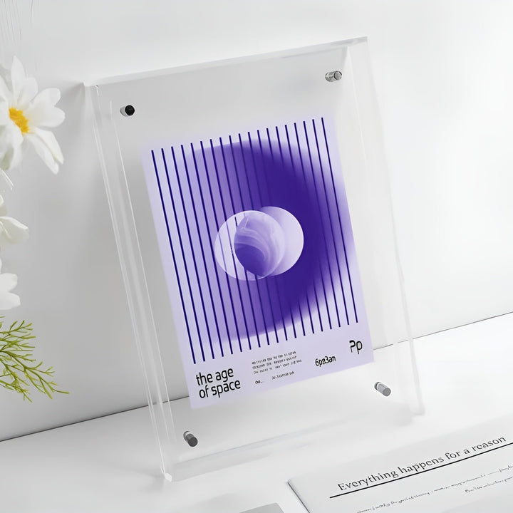 Neon acryl fotolijst – retro jaren 80-stijl, moderne decoratieve fotolijst