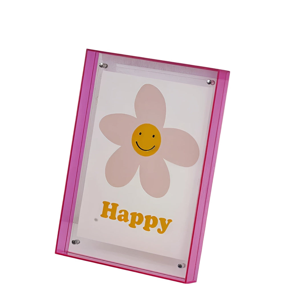 Neon acryl fotolijst – retro jaren 80-stijl, moderne decoratieve fotolijst
