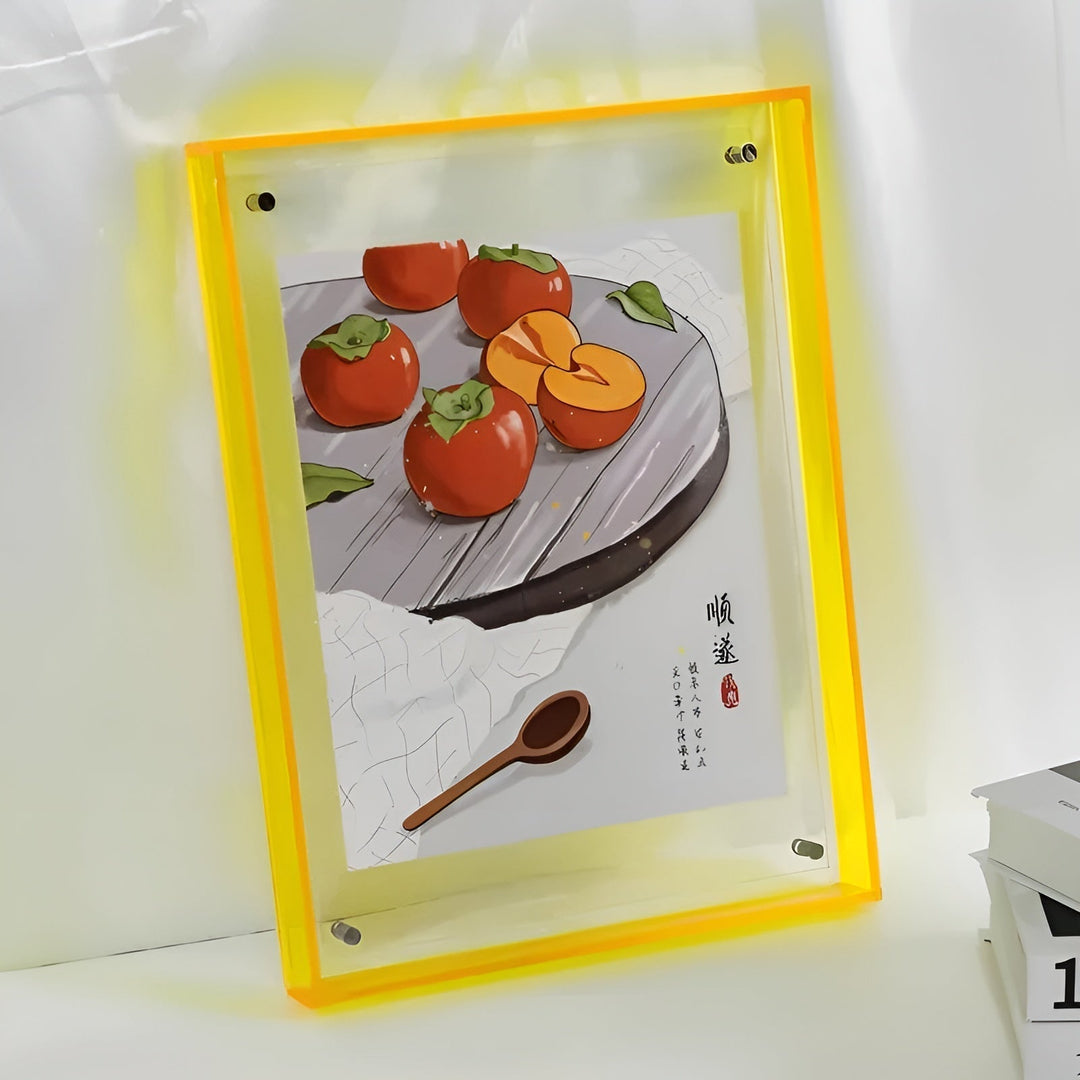 Neon acryl fotolijst – retro jaren 80-stijl, moderne decoratieve fotolijst