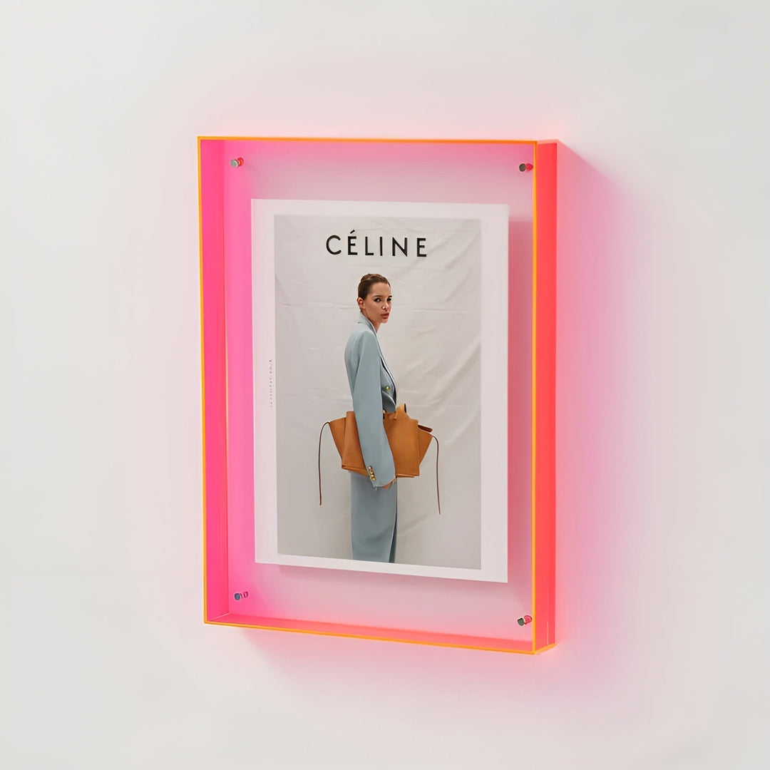 Neon acryl fotolijst – retro jaren 80-stijl, moderne decoratieve fotolijst