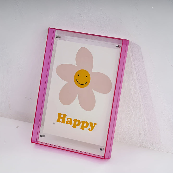 Neon acryl fotolijst – retro jaren 80-stijl, moderne decoratieve fotolijst