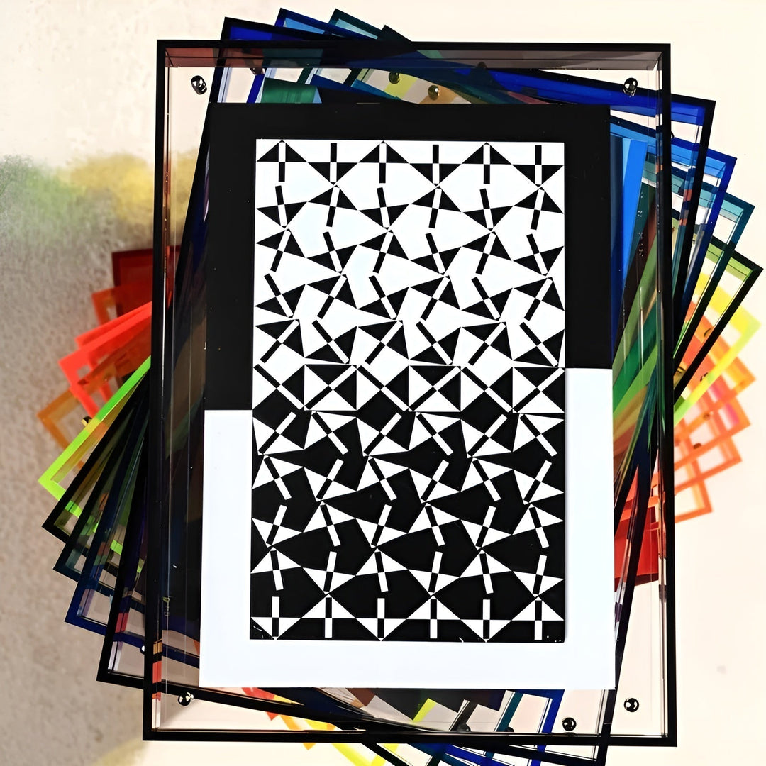 Neon acryl fotolijst – retro jaren 80-stijl, moderne decoratieve fotolijst