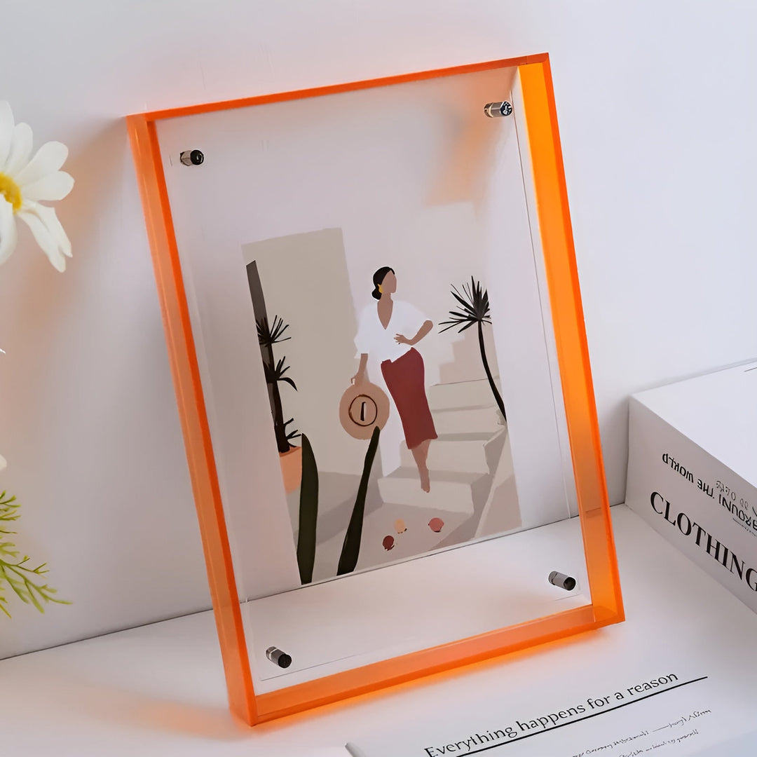 Neon acryl fotolijst – retro jaren 80-stijl, moderne decoratieve fotolijst