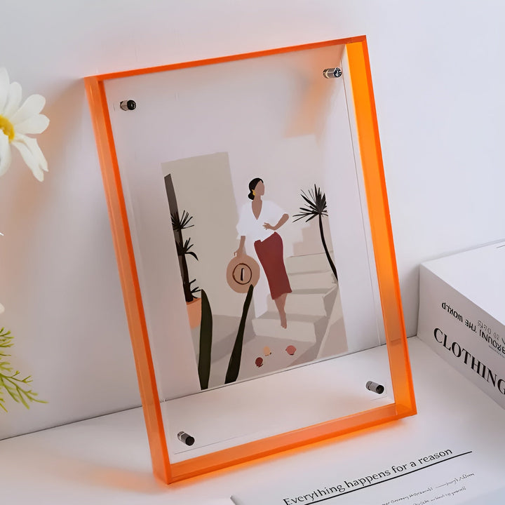 Neon acryl fotolijst – retro jaren 80-stijl, moderne decoratieve fotolijst