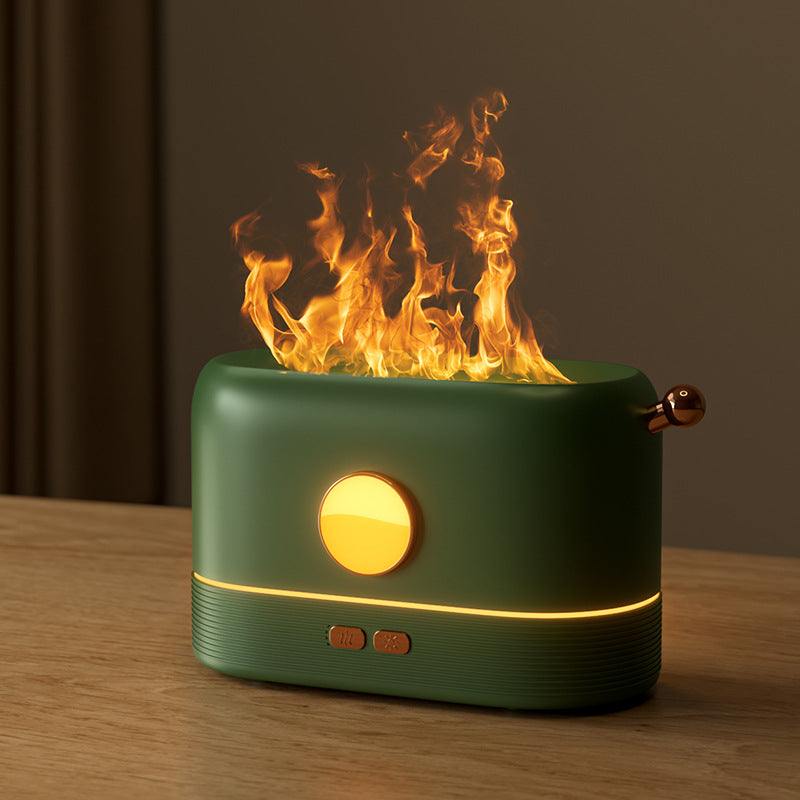 Compacte vlam diffuser op USB met watertank van 200 ml