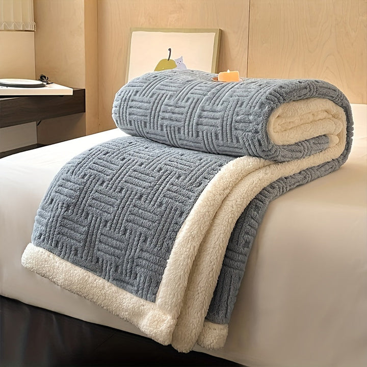 CozyNest - Luxe Pluche Deken Dubbelzijdig Fluweel & Imitatie Lamswol