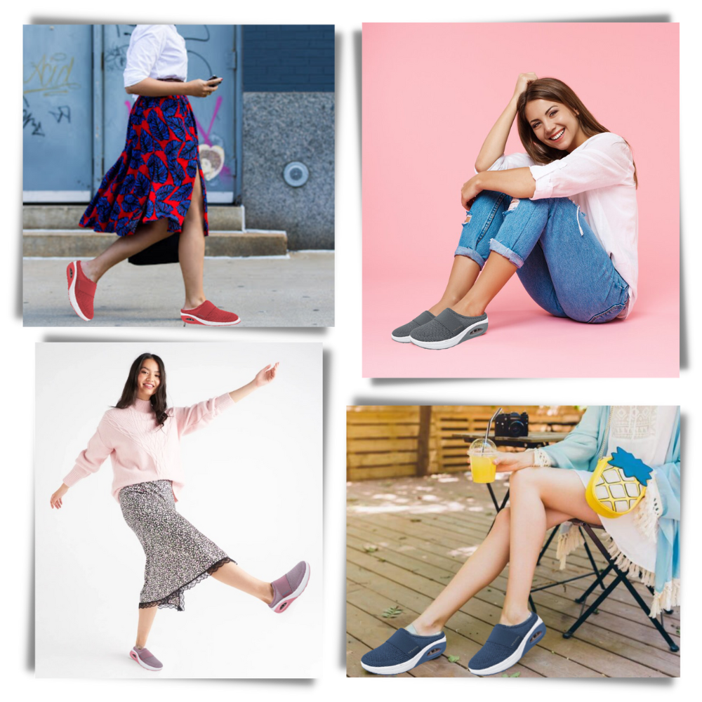 Gedempte instapschoenen voor dames, casual wandelschoenen