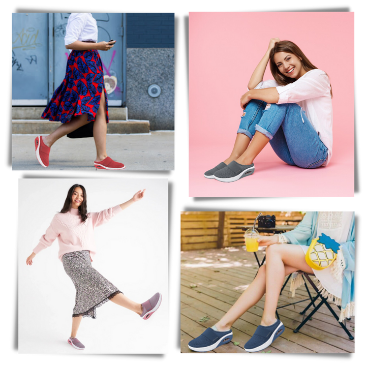 Gedempte instapschoenen voor dames, casual wandelschoenen