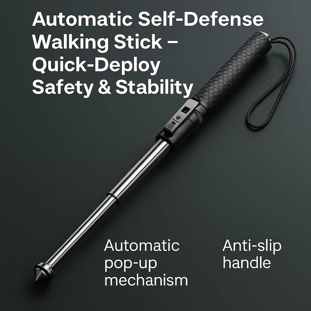 Automatische Wandelstok voor Zelfverdediging met Stabiliteitsondersteuning