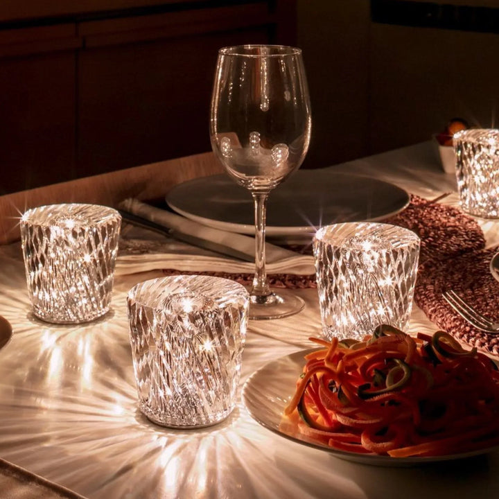 Oplaadbare kristallen tafellamp met diamantdesign – luxe editie