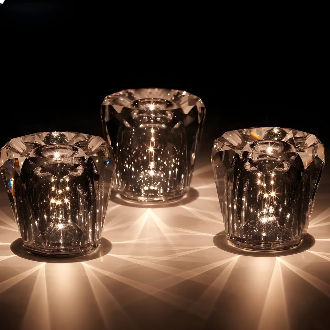 Oplaadbare kristallen tafellamp met diamantdesign – luxe editie