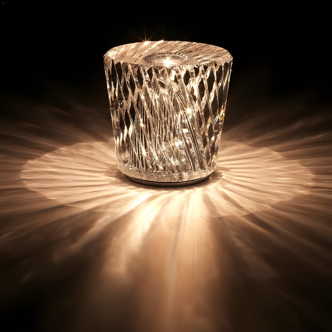 Oplaadbare kristallen tafellamp met diamantdesign – luxe editie