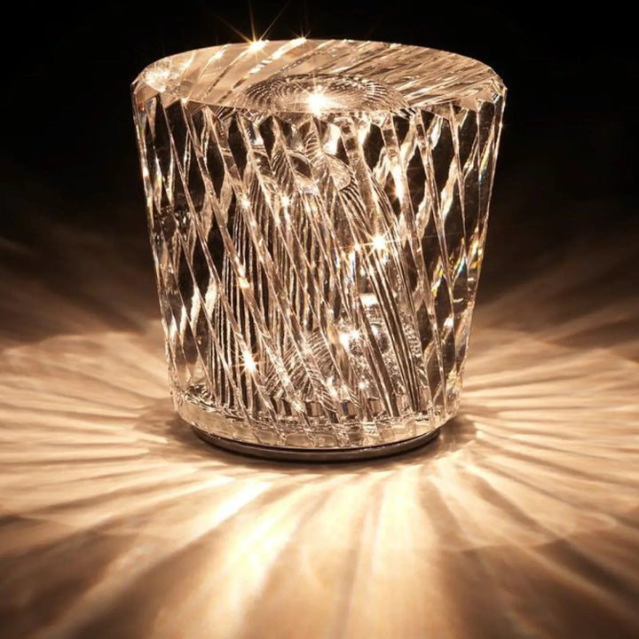Oplaadbare kristallen tafellamp met diamantdesign – luxe editie