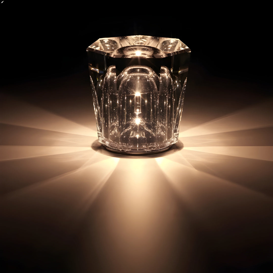 Oplaadbare kristallen tafellamp met diamantdesign – luxe editie