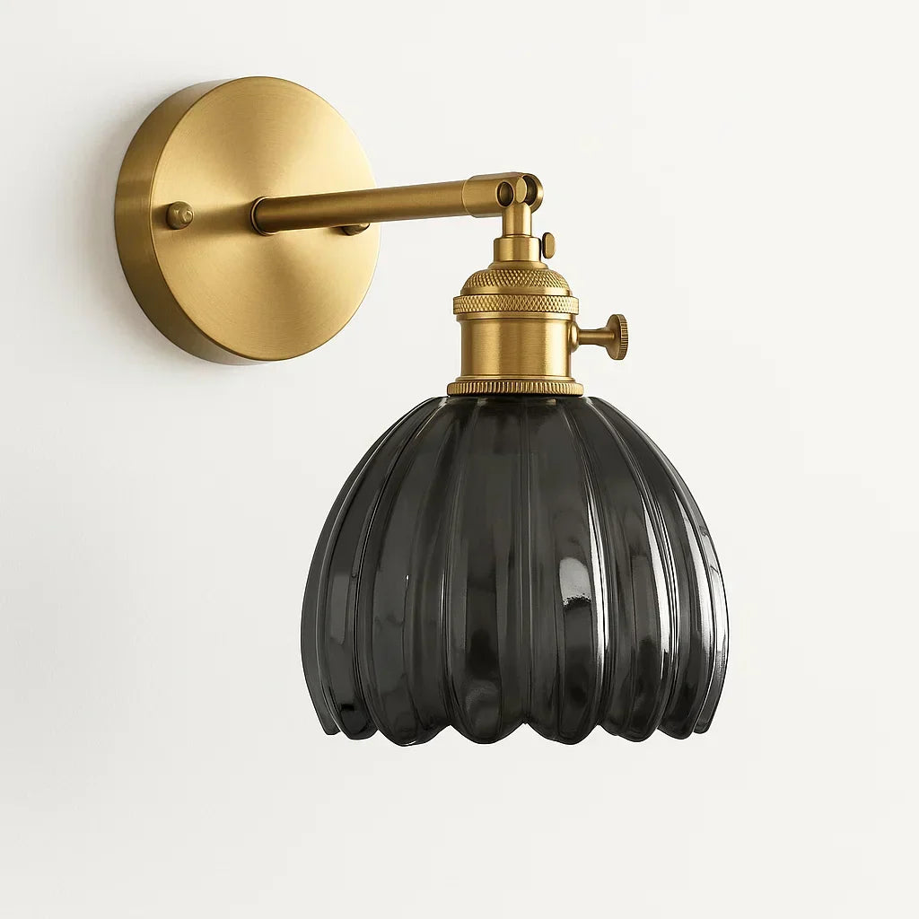 Wandlamp in tulpstijl, vintage retro bloemenwandlamp
