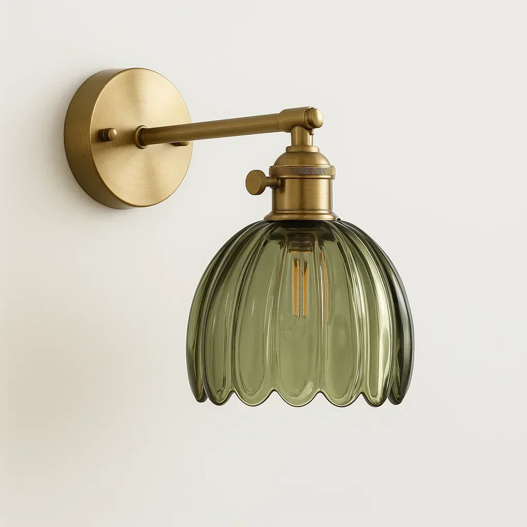 Wandlamp in tulpstijl, vintage retro bloemenwandlamp