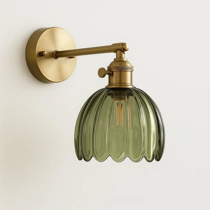 Wandlamp in tulpstijl, vintage retro bloemenwandlamp