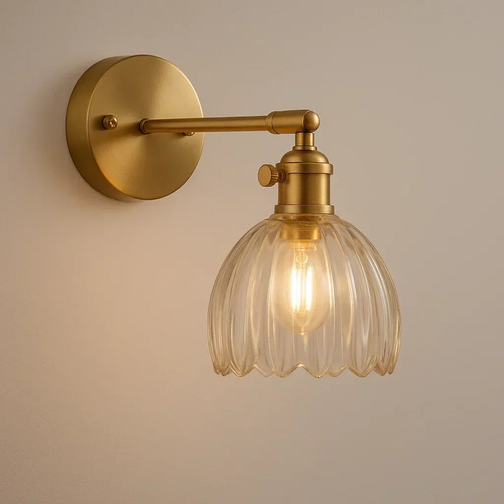 Wandlamp in tulpstijl, vintage retro bloemenwandlamp