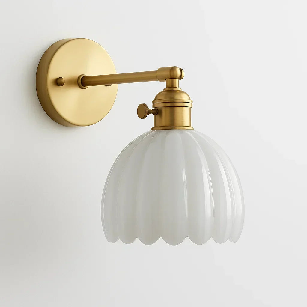 Wandlamp in tulpstijl, vintage retro bloemenwandlamp