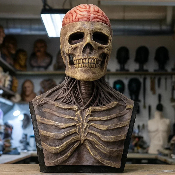 GRAVEFACE – Realistisch skeletmasker met hoed voor het ultieme Halloweenkostuum