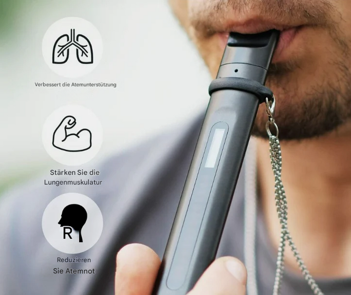 Slimme ademhalingstrainer voor het trainen van de ademhalingsspieren - BreathBoost