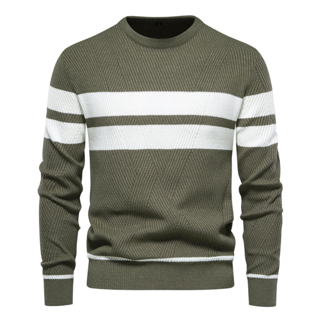 Casual Gestreepte Trui Voor Mannen Met Regular Fit — afbeelding 9