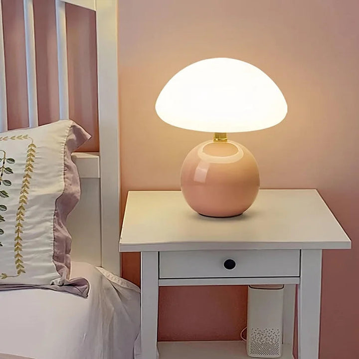 GlowMushroom - Design Tafellamp in Keramiek met 3 Kleurinstellingen
