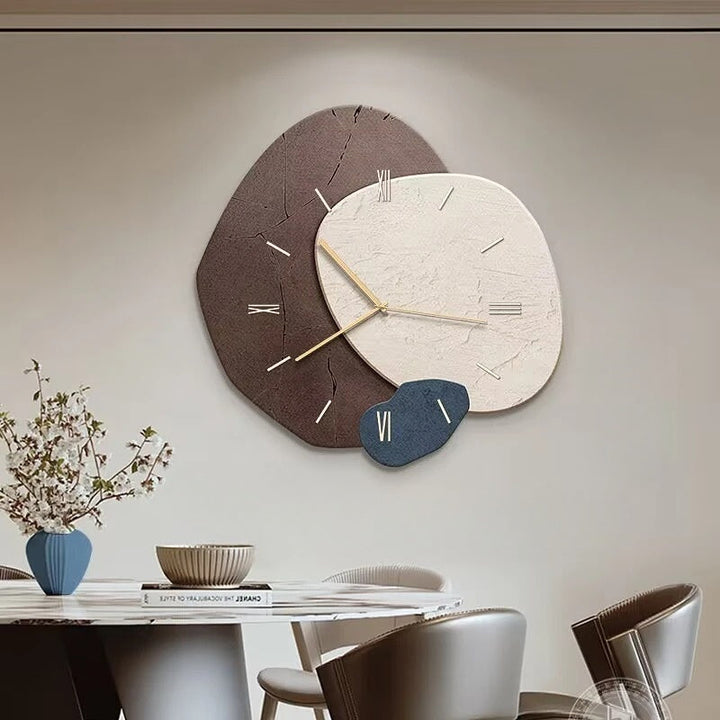 TimelyWood - Stijlvolle Houten Wanduhr 35cm Met Geruisloos Uurwerk Voor Moderne Interieurs