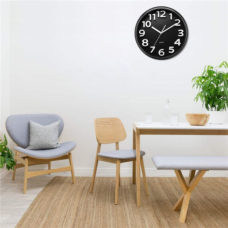 TimeTrendy - Moderne 3D Wandklok met Grote Cijfers en Stijlvol Design