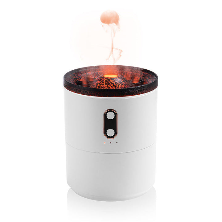 Vulkaan diffuser met kwallenringen, nachtlampje en USB-voeding