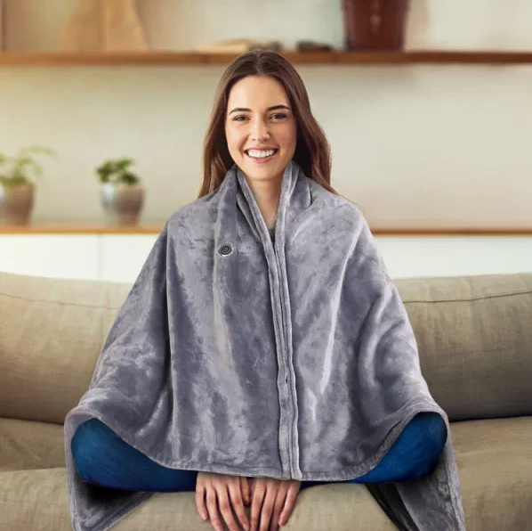 USB-warmteponcho met rits, 150 x 80 cm met 8 zones en 3 standen