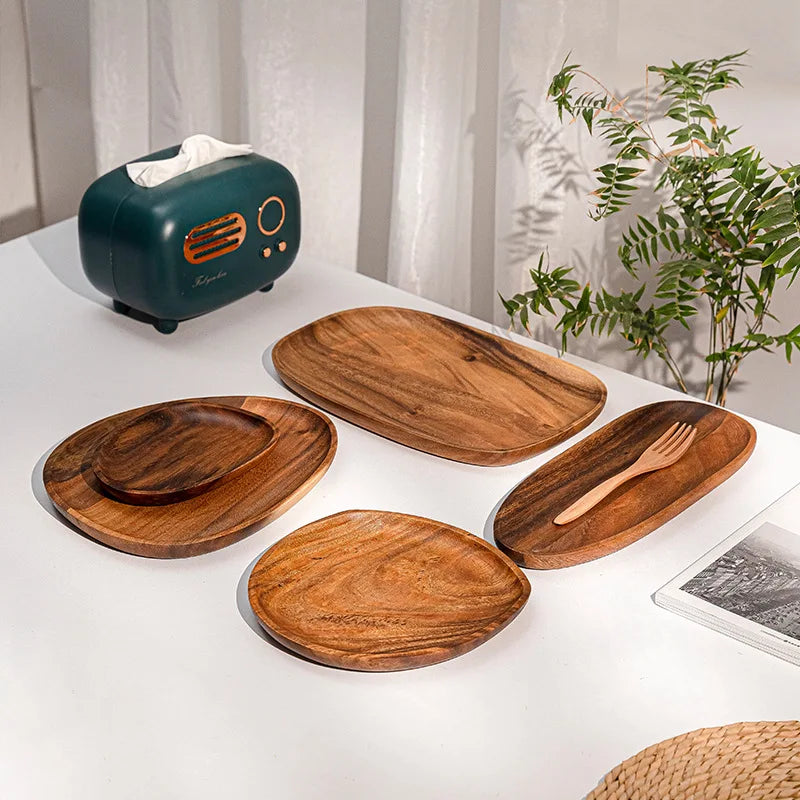 WoodElegance - Houten Borden Set | Handgemaakt, Duurzaam & Perfect voor Serveren