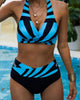 Gestreepte Halter Bikini
