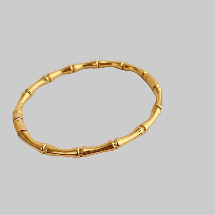 Titanium Steel Closed Bamboo-knot Bracelet For Women