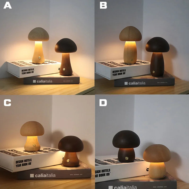 GlowShroom - Sfeervolle LED Tafellamp met Touchbediening en USB-oplaadbaar