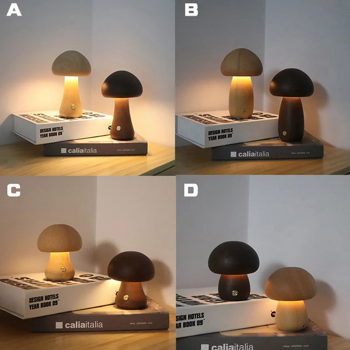 GlowShroom - Sfeervolle LED Tafellamp met Touchbediening en USB-oplaadbaar