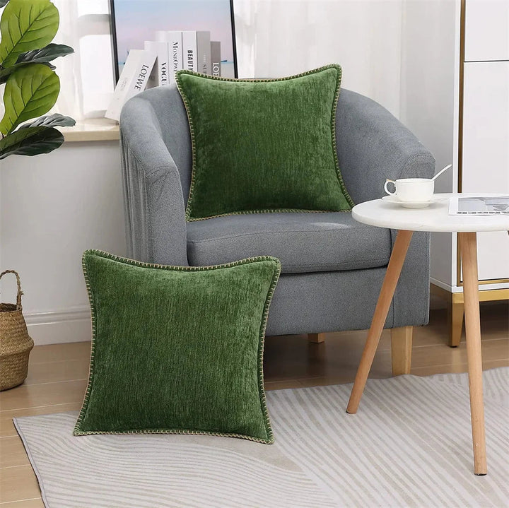 CozyNest - Zachte Chenille Kussenhoes 45x45cm Luxe Decoratie voor Bank & Woonkamer
