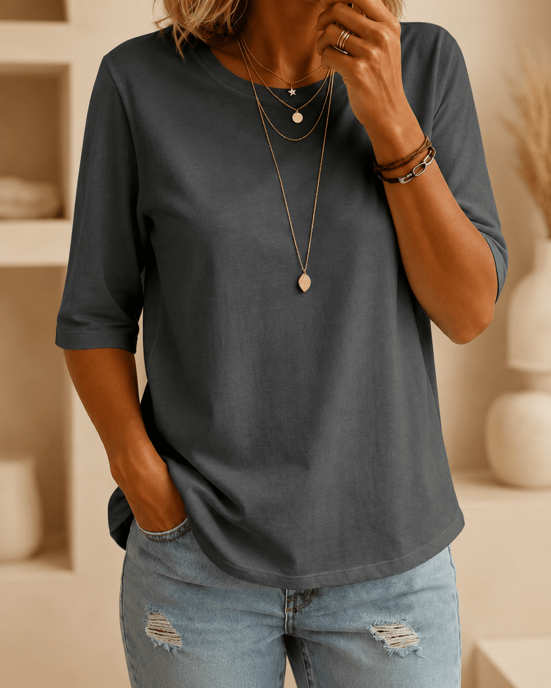 Essential Comfort T-shirt - klassieke basic met korte mouwen