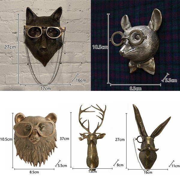 Decoratief hertenkopbeeld rustiek getextureerd gewei als wandstuk