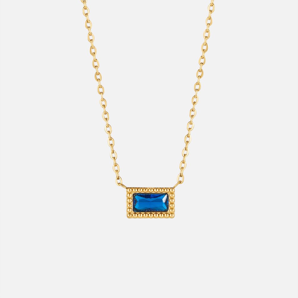 Baguette Geboortesteen Ketting.