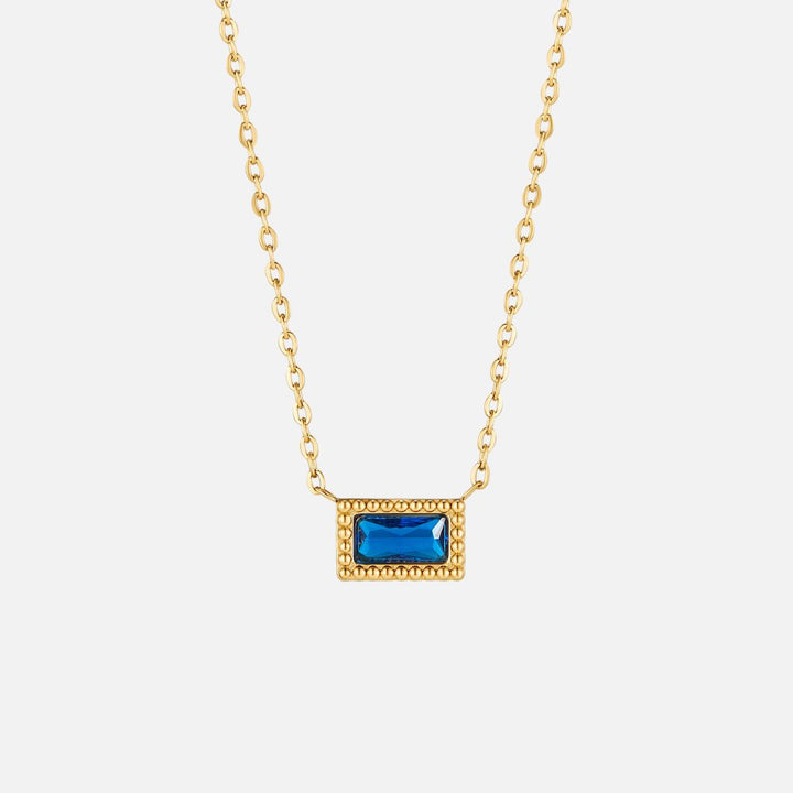 Baguette Geboortesteen Ketting.