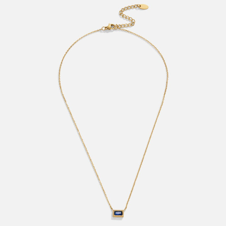 Baguette Geboortesteen Ketting.