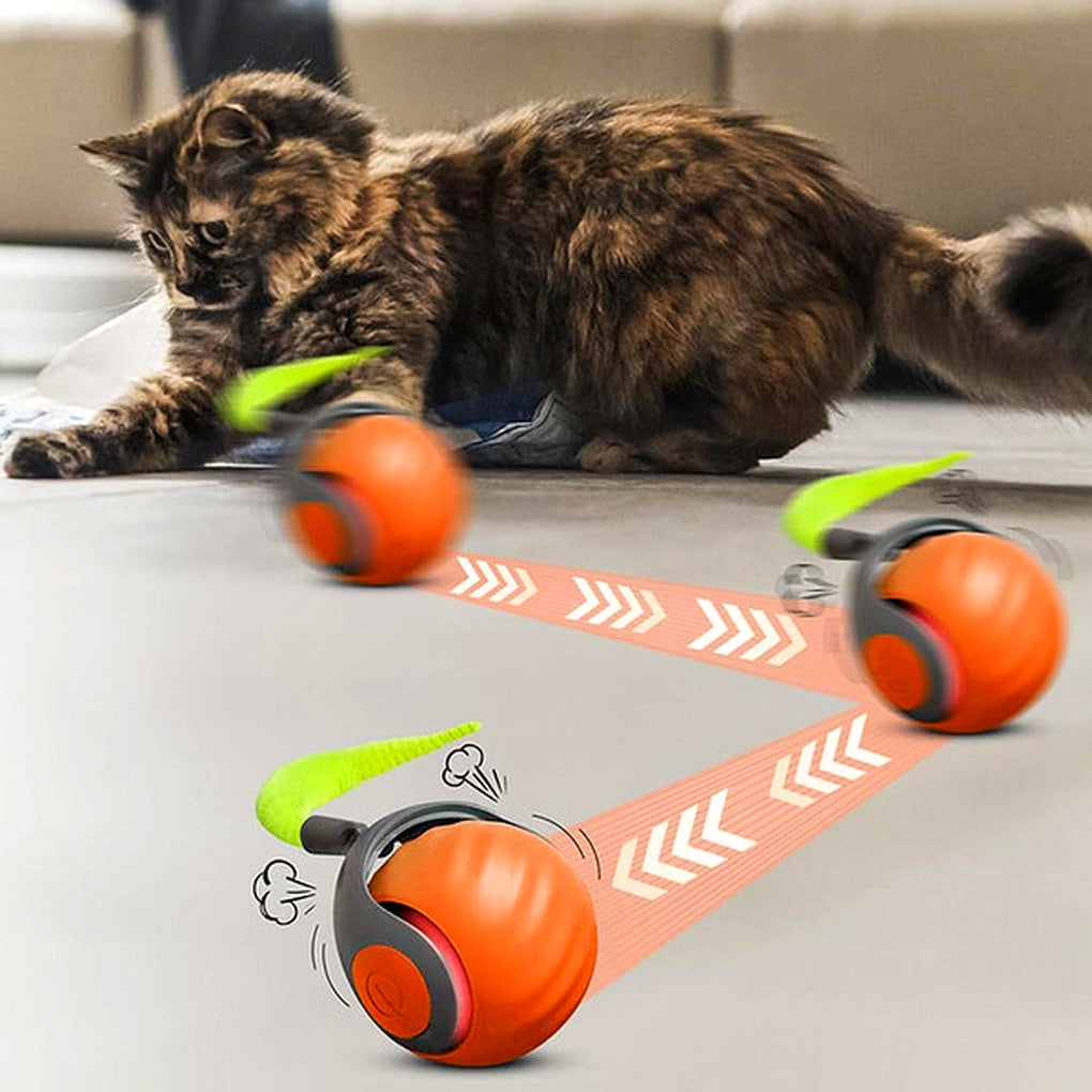 Interactief kattenbal-speelgoed - zelfbewegende rollende speelbol