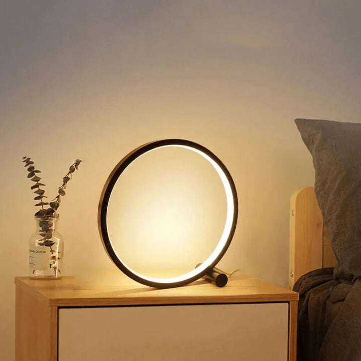 LumoLite - Minimalistische LED Tafellamp Met Dimbaar Rond Design