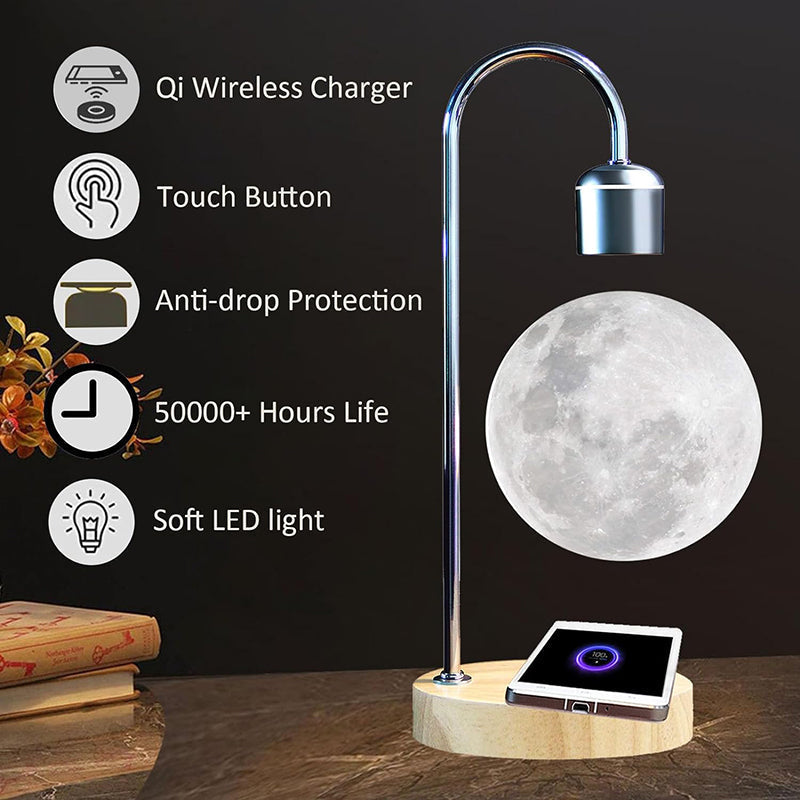 GlowSphere - Magnetische Levitatielamp met Touch-Control en Wisselende Kleuren