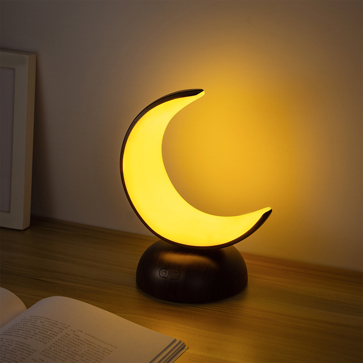 LunaLicht - Stijlvolle Halve Maan Nachtlamp met Warme Glow en Twee Lichtmodi