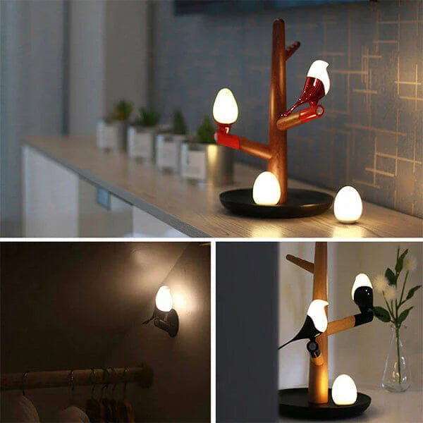 OakLite - Draadloze Tafellamp Met Bewegingssensor En Houten Design