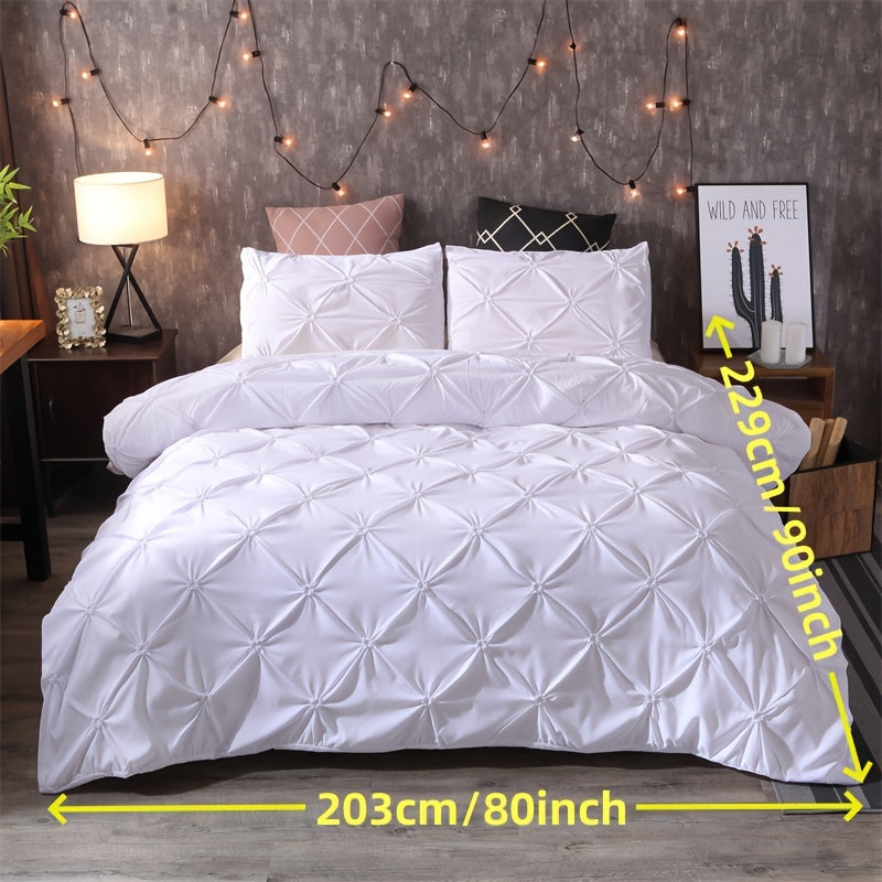 Elegante dekbedovertrekset met pintuck